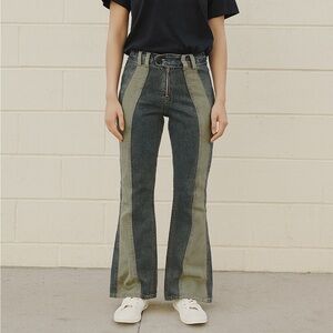 Low rise flare denim